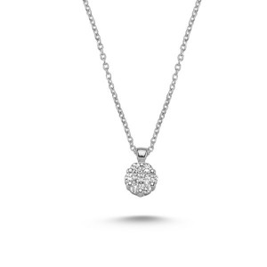Lilja diamantvedhæng i 14kt. hvidguld af NURAN - V3040 014